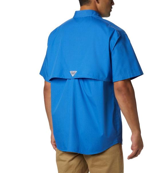 Columbia PFG Bonehead Fishing Shirts Blue For Men's NZ81749 New Zealand